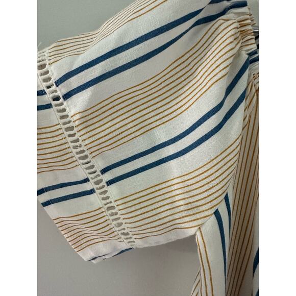 J.O.A. Los Angeles Blue/Yellow Striped Dress Size Small - Picture 2 of 7